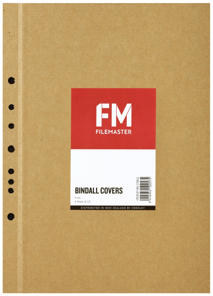 FM Bindall Cover File A4 Kraft Pack 10