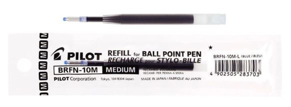 Pilot Ballpoint Pen Refill Medium Blue