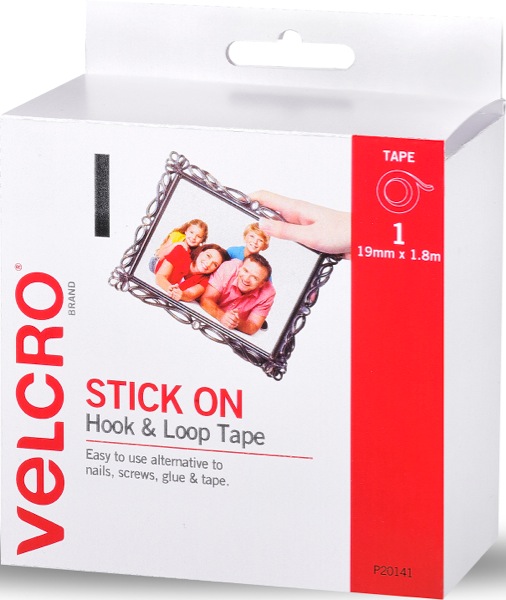 Velcro Hook And Loop Tape 19mm x 1.8m White
