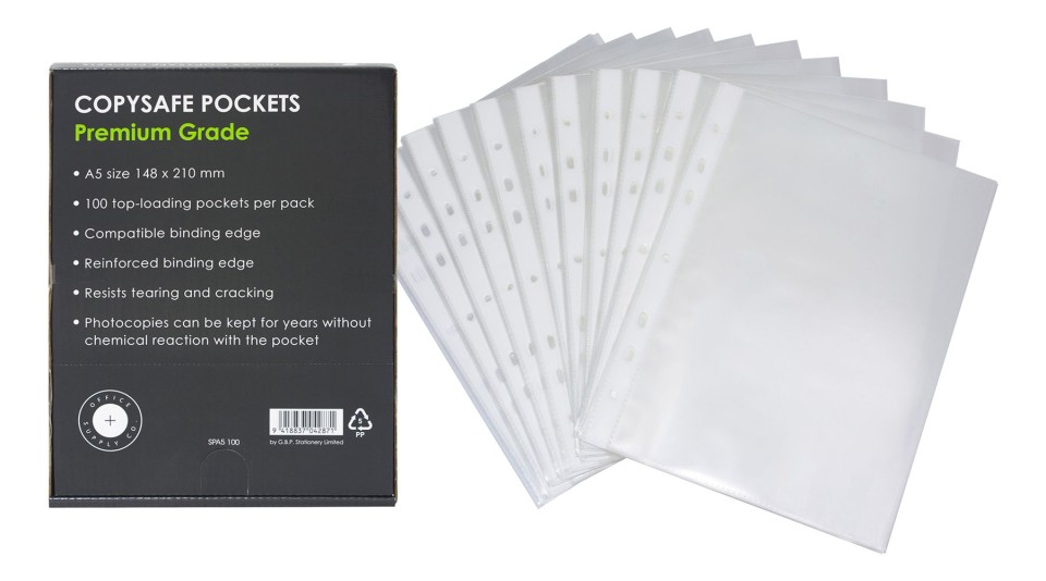 OSC Copysafe Pockets Premium A5 Pack 100