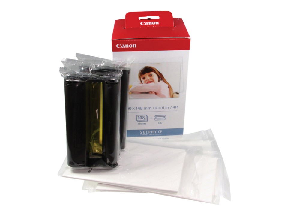 Canon Selphy CP Ink Cartridge & Paper KP108IN 100 x 148mm 108 Sheets