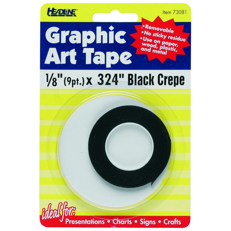Pinstripe Tape Whiteboard Black 3mmx8M