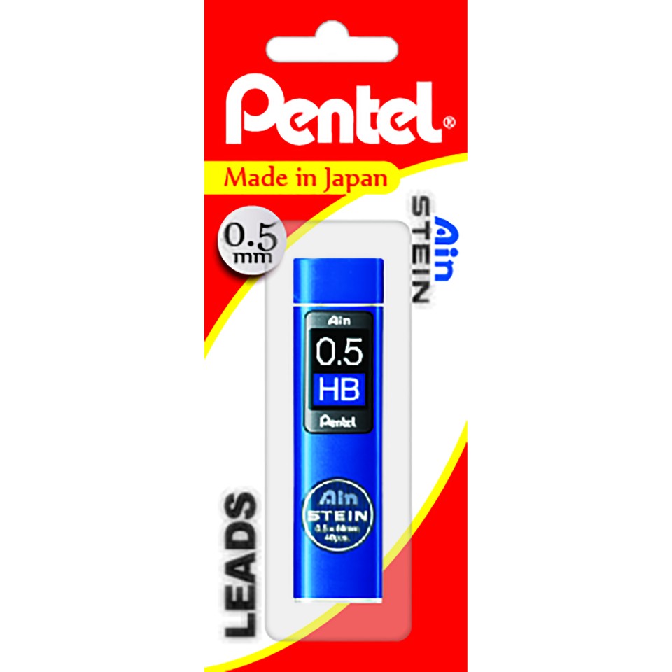 Pentel Ain Stein Mechanical Pencil Lead Refills HB 0.5mm Tube 40