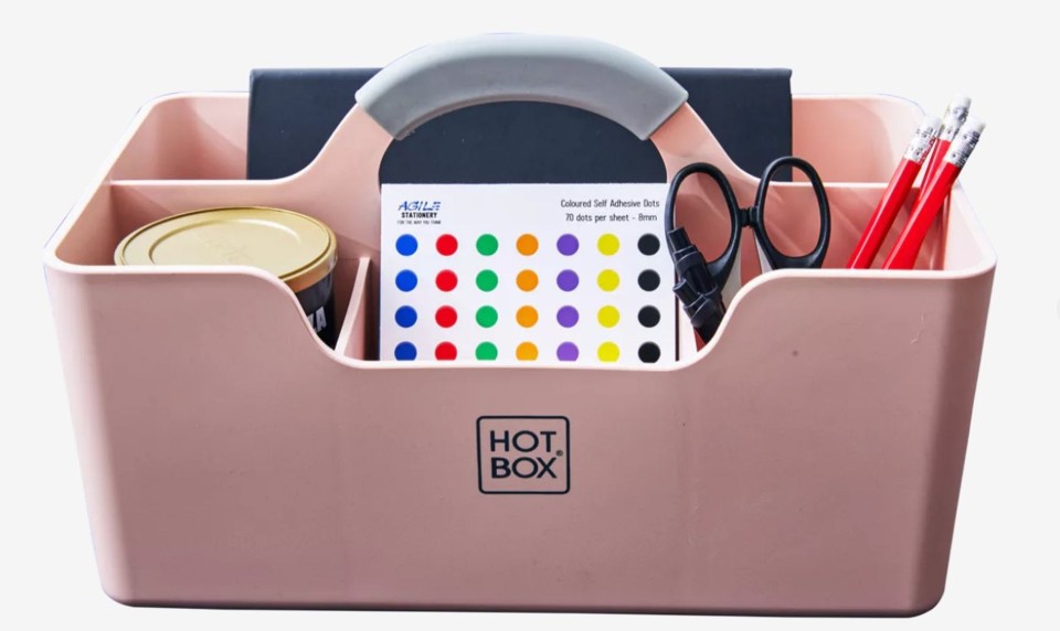 Hotbox 1 Portable Desk Storage System Pink