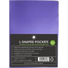 OSC L Shaped Pockets Heavy Duty A4 Purple Pack 12 image