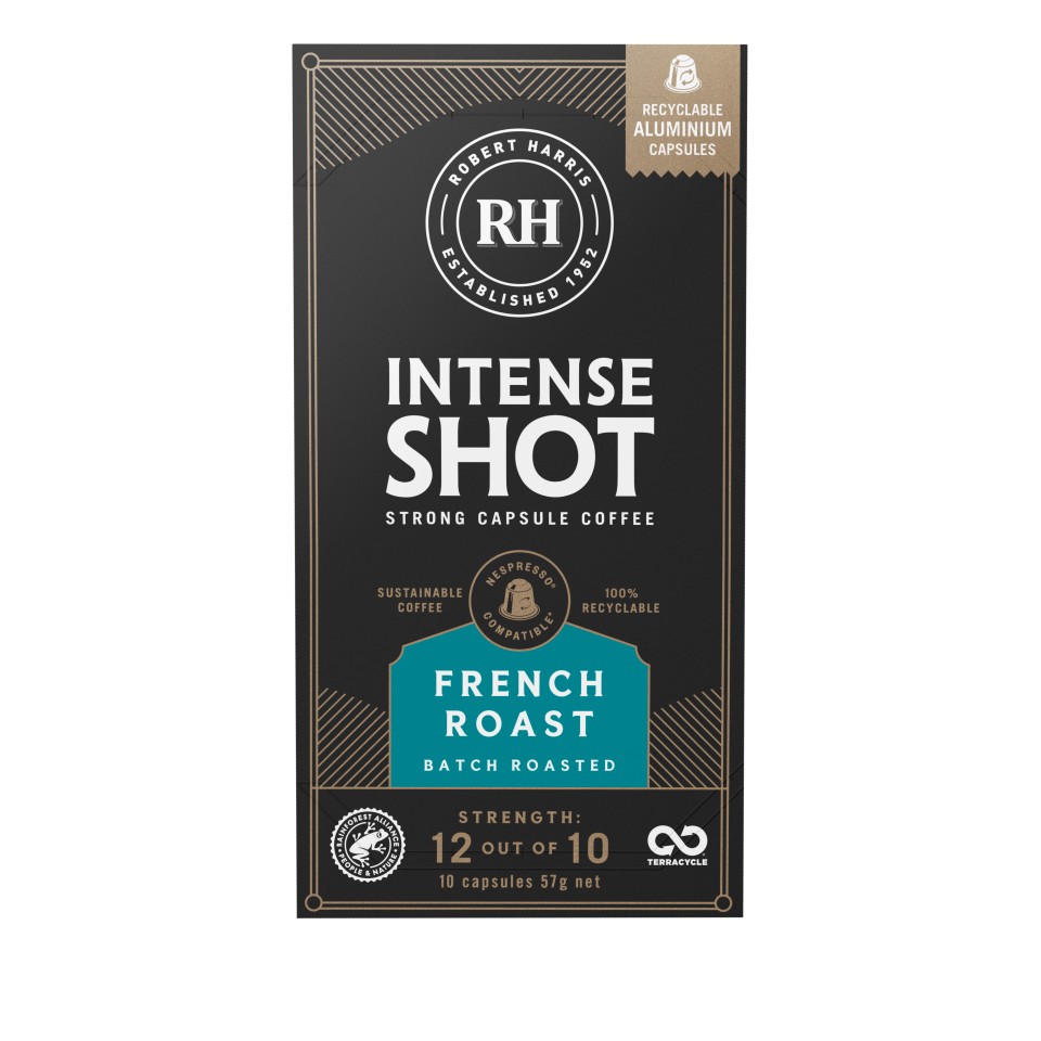 Robert Harris Intense Shot Capsules French Roast 10 Pack