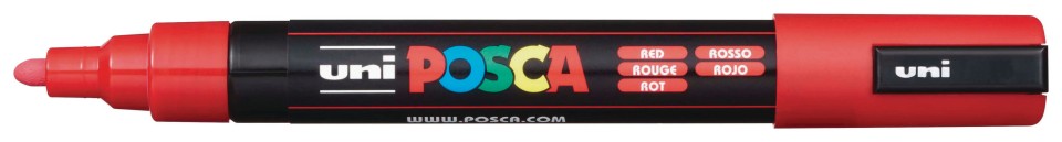 Uni Posca Paint Marker Bullet Tip Medium PC-5M 1.8-2.5mm Red