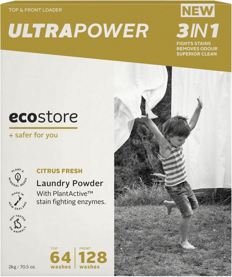 Ecostore Ultra Power 3 in 1 Laundry Powder Citrus Fresh 2kg
