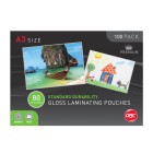 GBC Gloss Laminating Pouches 80 Micron A3 Pack 100 image