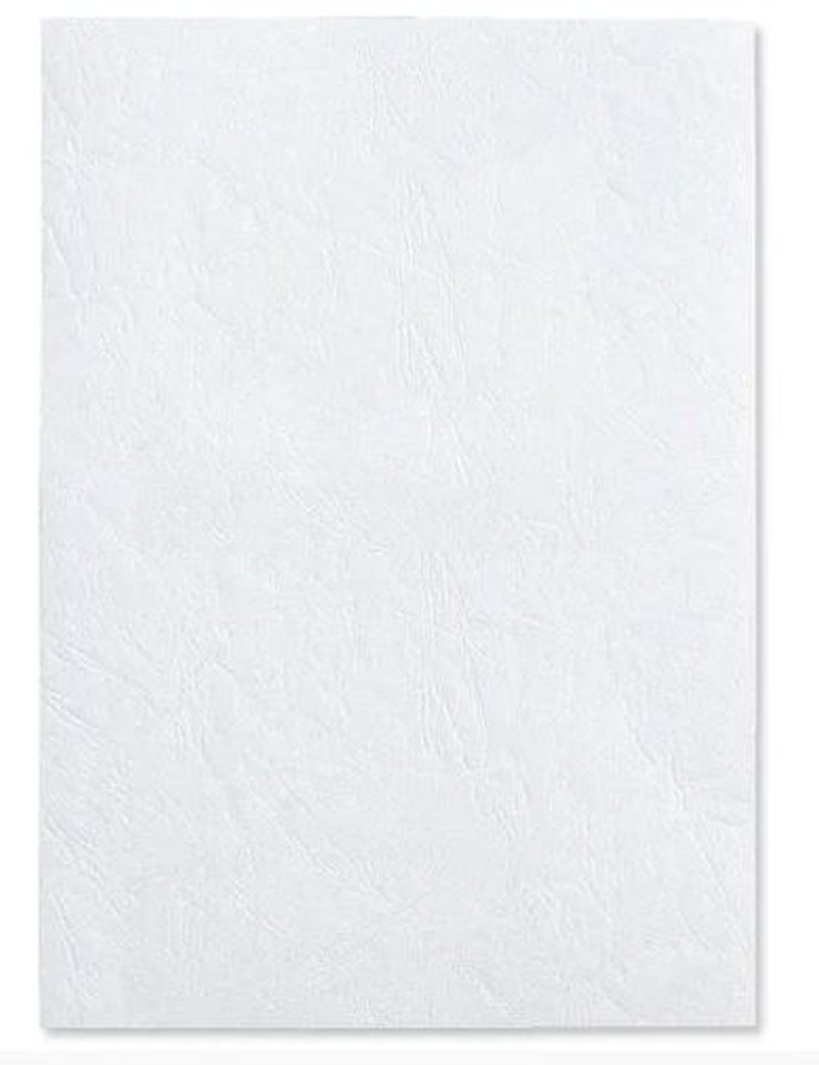Binding Covers Leathergrain A3 300gsm White Pack 100