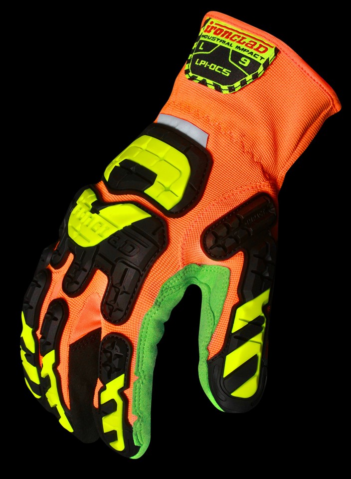 Kong Low Profile Impact Open Cuff Cut 5 Gloves Orange-L