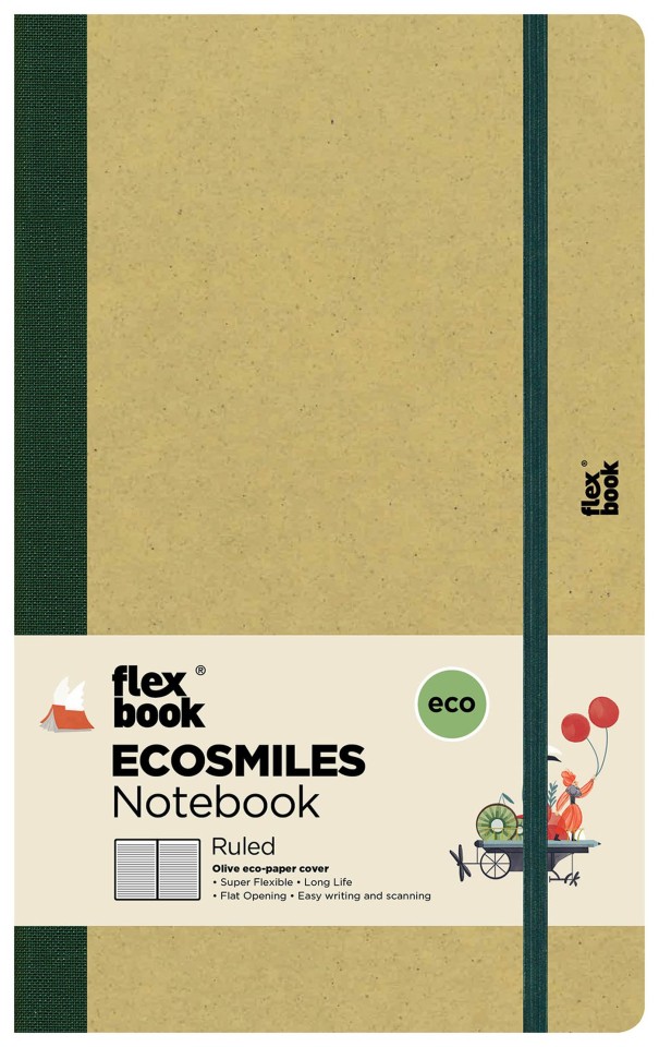 Flexbook Ecosmiles Notebook Softcover Ruled Olive