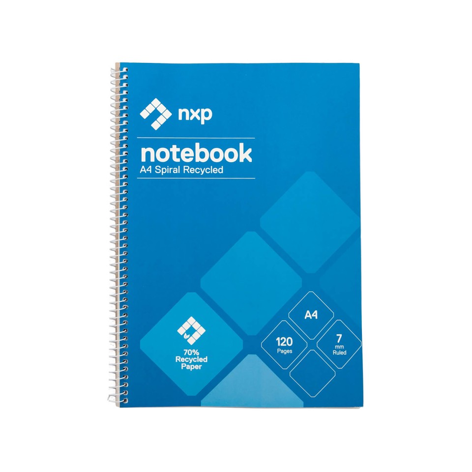 NXP Spiral Notebook Recycled A4 120 Pages