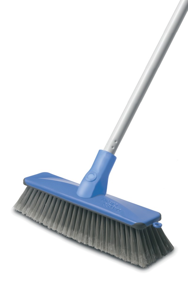 Oates Complete Blue & White Indoor Space Saver Broom 300mm