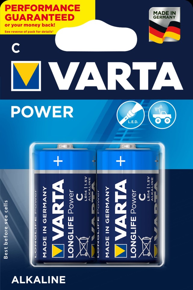 Varta Longlife C Battery Alkaline Pack 2