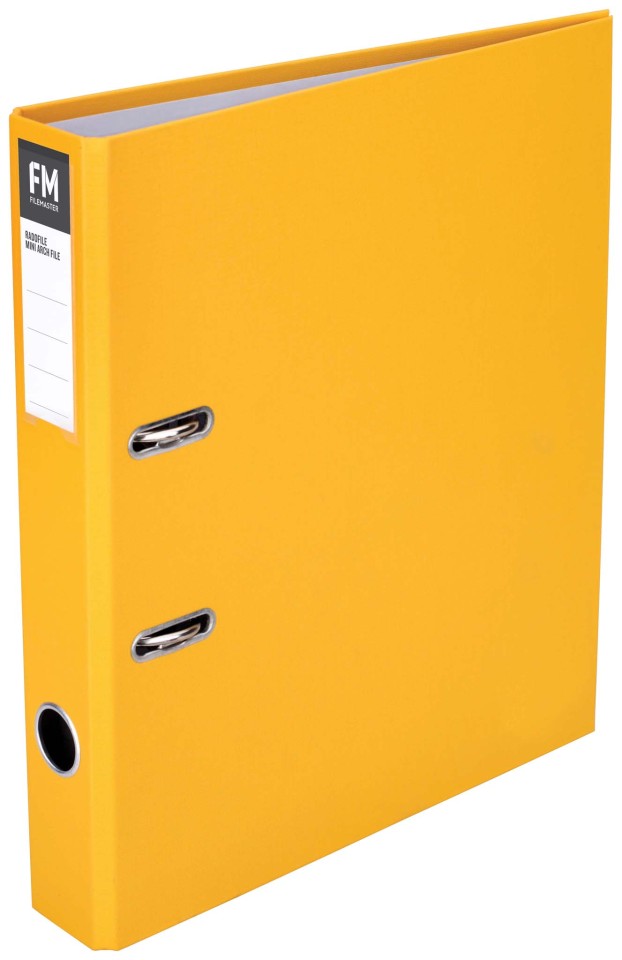 FM Radofile Lever Arch File Mini A4 Yellow