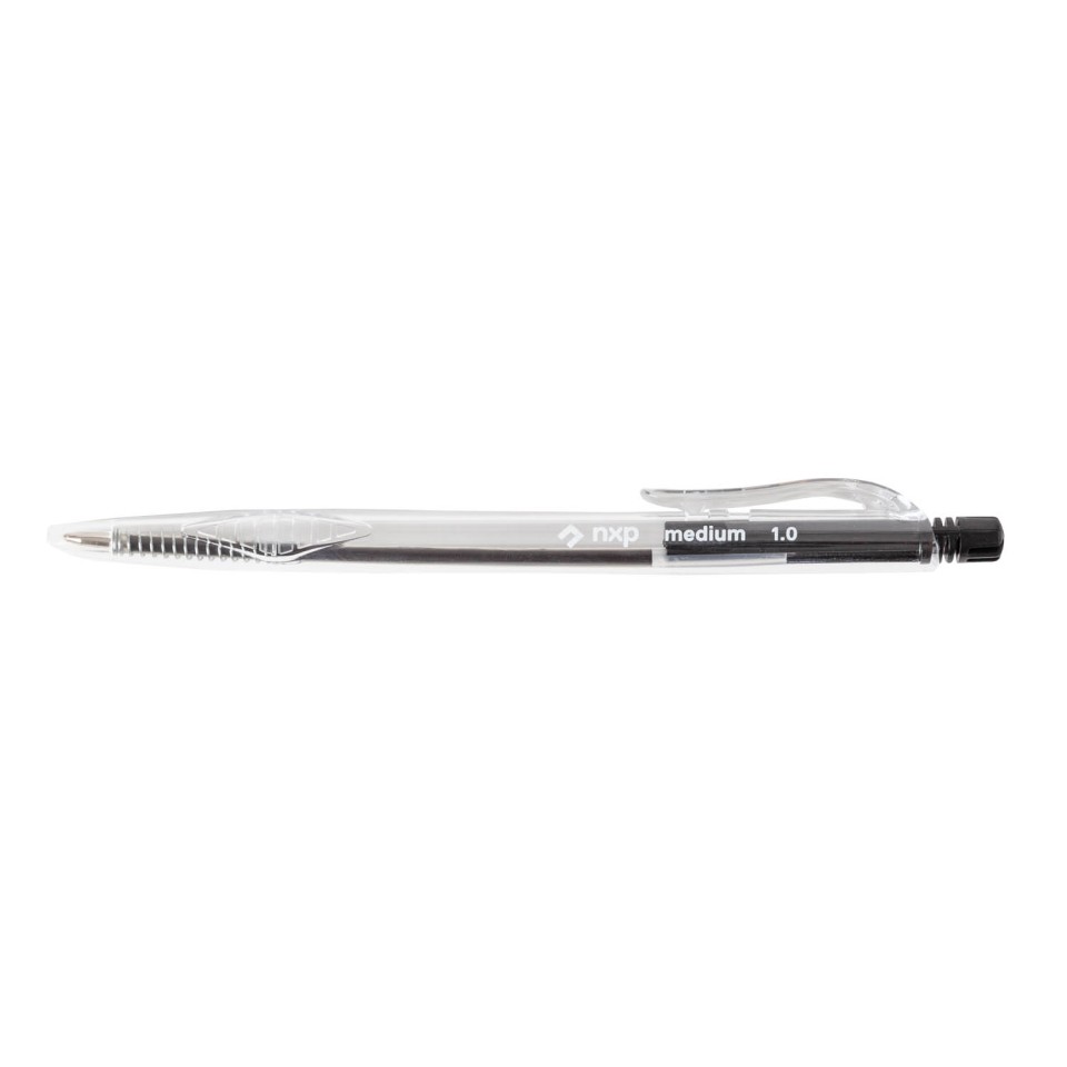 NXP Ballpoint Pen Retractable Medium 1.0mm Black Box 50