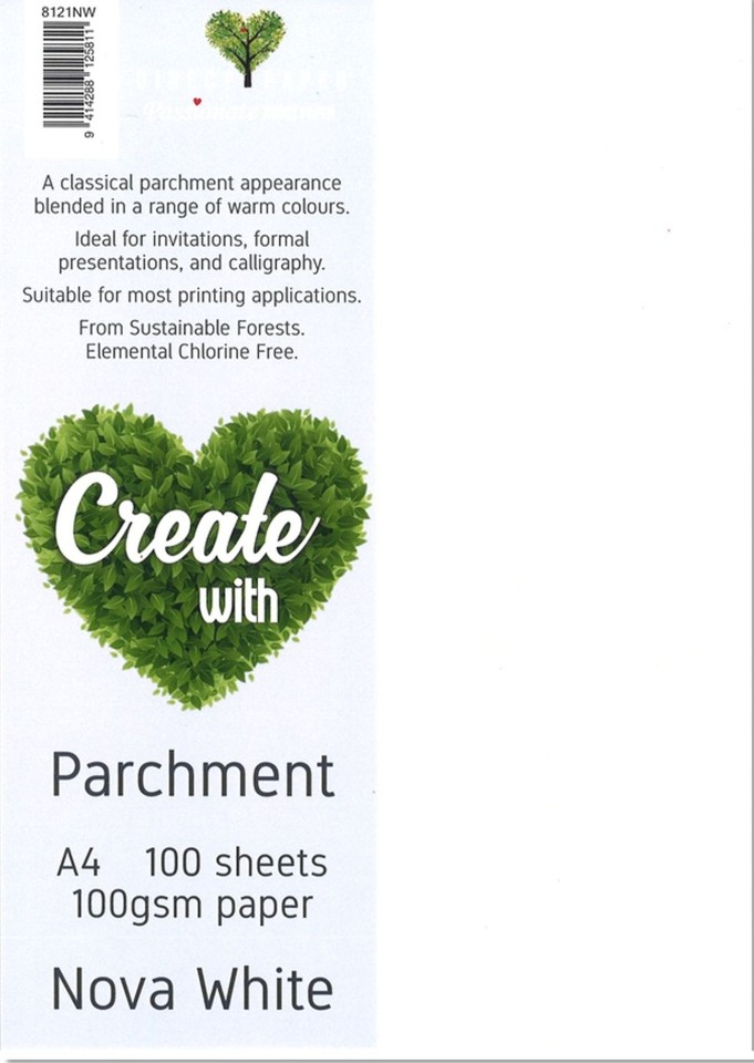 Direct Paper Parchment Paper 100gsm A4 Nova White Pack 100