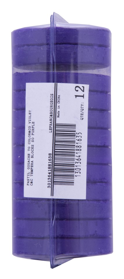 DAS Tempera Paint Blocks S0 Purple Pack 12