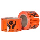 Rip Stick Label Handle With Care 72x100mm Orange Roll 660 image