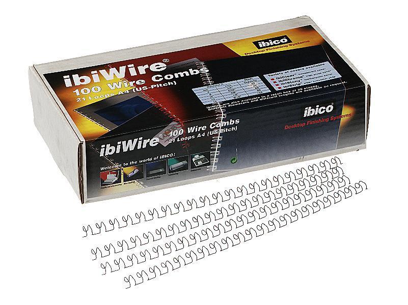 GBC Binding Coil Wire 21 Loop 6mm Black Box 100