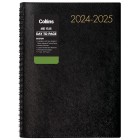 Collins Boston 2024-2025 Diary A5 Day To A Page Black image