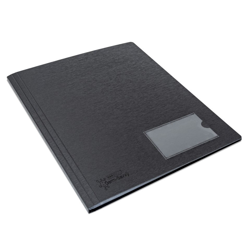  Rapesco Germ-savvy Antibacterial A4 Hardcover Display Book 24 Pockets Black