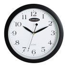 Carven Wall Clock Glass Face Round 30cm Black image