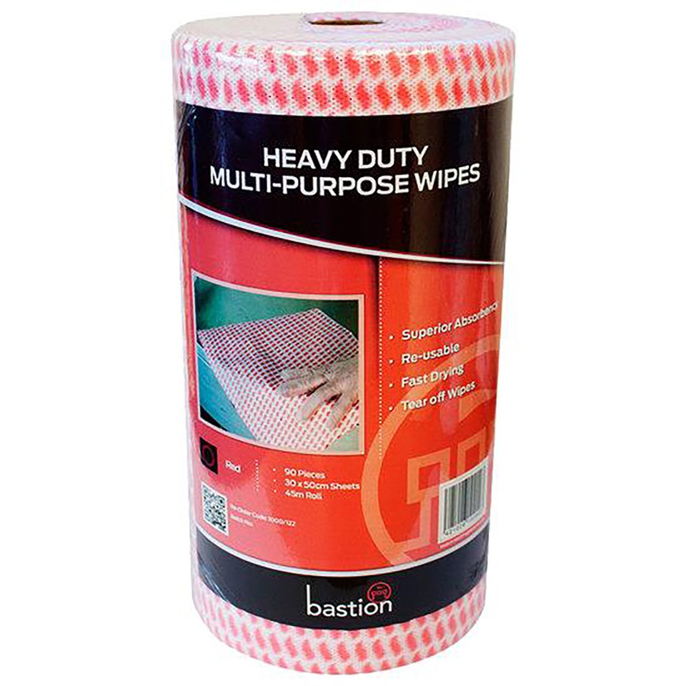 Bastion Red Perforated Cloth 45m Roll