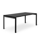 Novah Meeting Table 1600Wx800D Black Woodgrain Top / Black Frame image