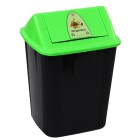 Italplast Organics Waste Separation Bin 32L Black Bin Green Lid image