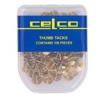 Celco Drawing Pins Brass Pack 100 image