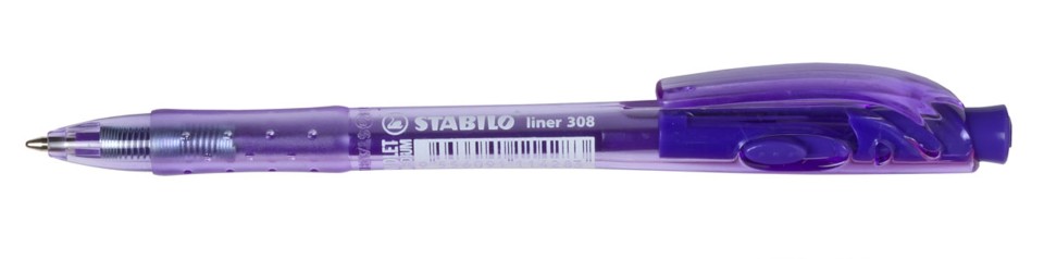 Stabilo 308 Ballpoint Pen Retractable Fine 0.4mm Violet Box 10