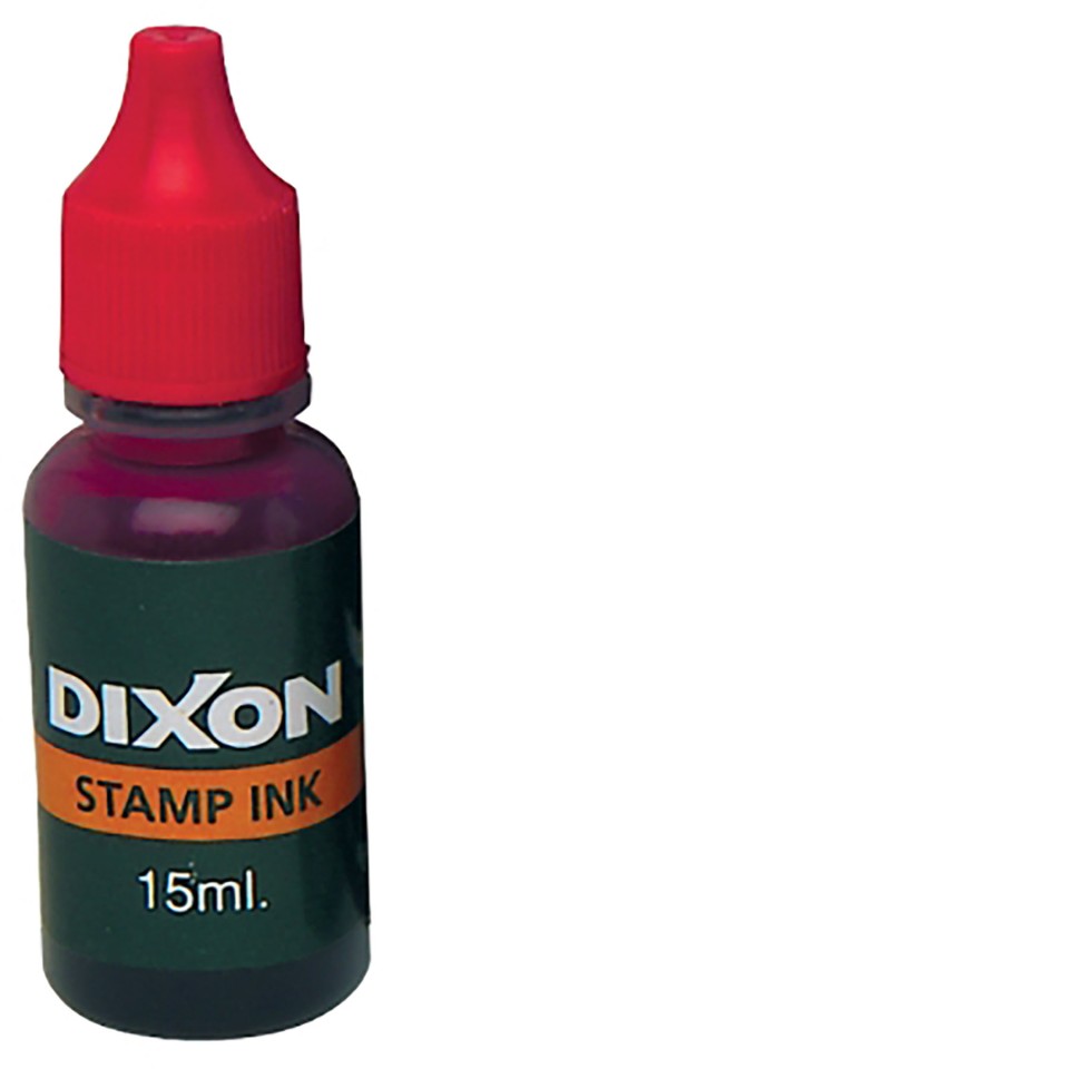 Dixon Stamp Ink 15ml Bottle Red