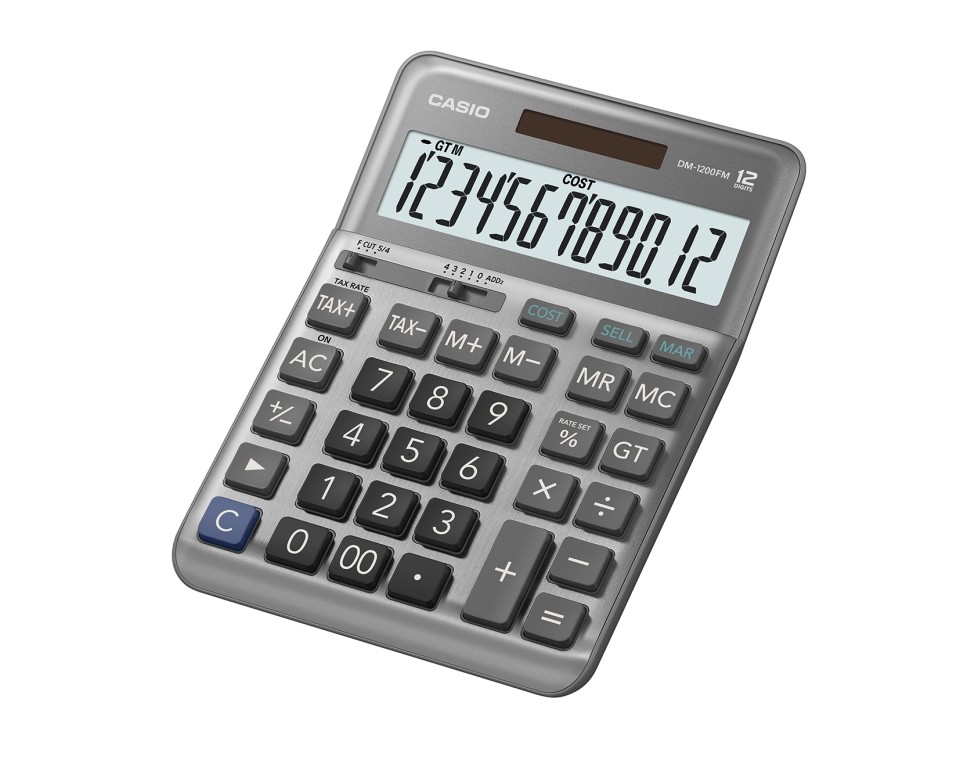Casio Calculator Desktop DM1200FM