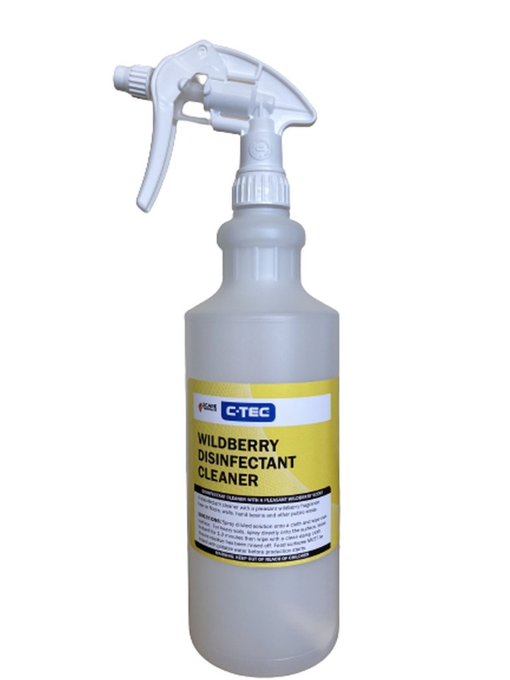 C-TEC Wildberry QAC Disinfectant Spray Bottle Kit 1L