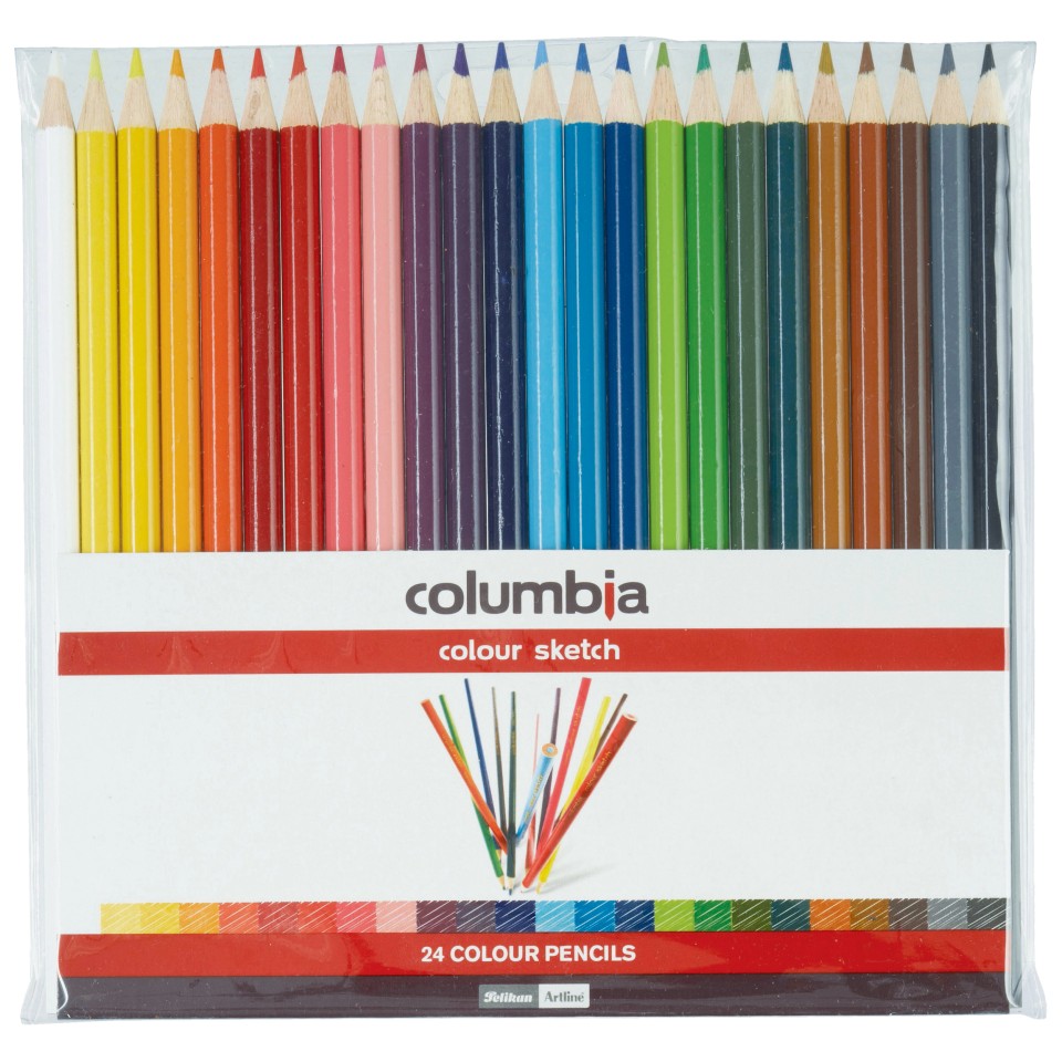 Columbia Colour Sketch Coloured Pencils Assorted Colours Pack 24