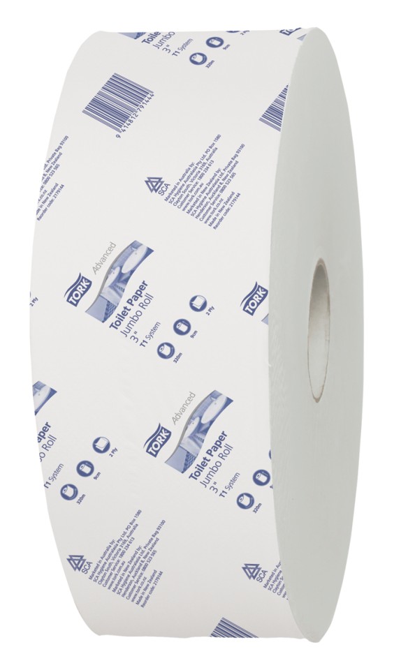 Tork Advanced Jumbo Roll Toilet Paper 2 Ply White 300 meters per Roll
