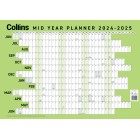 Collins 2024-2025 Wall Planner A2 Laminated Green image