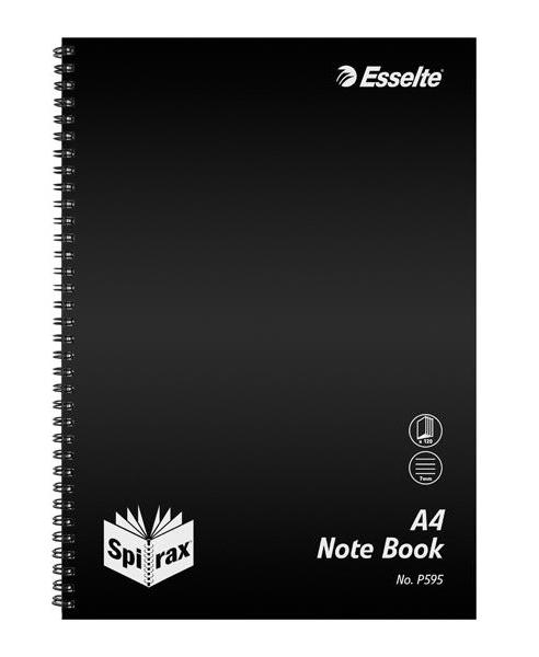 Spirax P595 Spiral Notebook Polyprop Cover A4 120 Pages