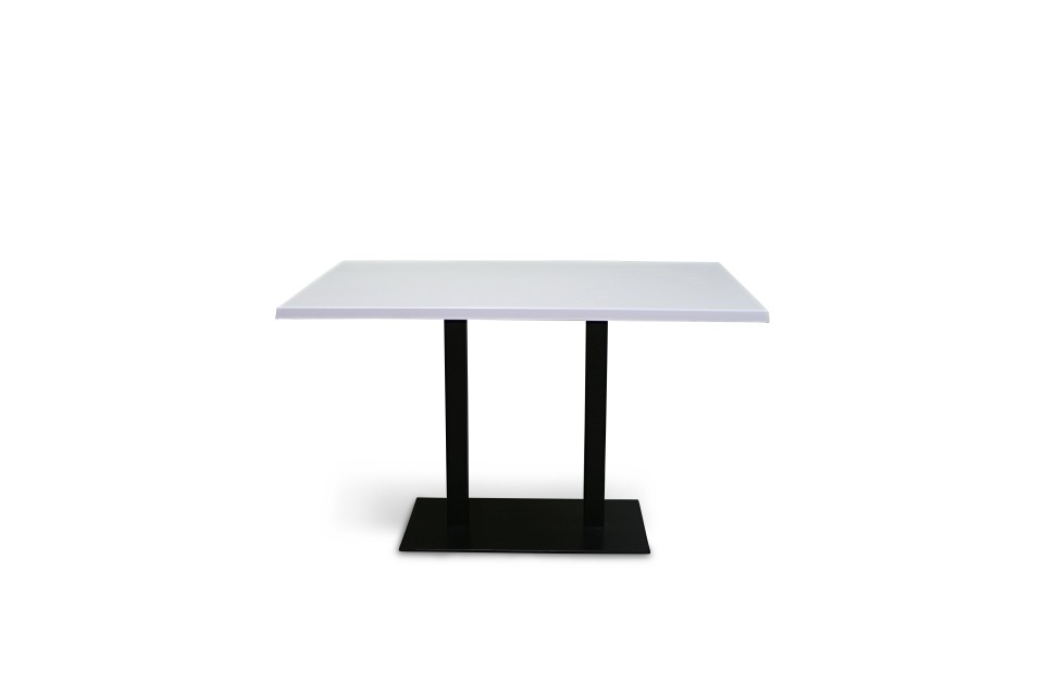 Rectangle Meeting Table 1200Wx800Dmm White Top / Black Base