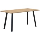 Modella II Cafe Table Angled Leg 1600 X 800mm Classic Oak/black (Quickship) image