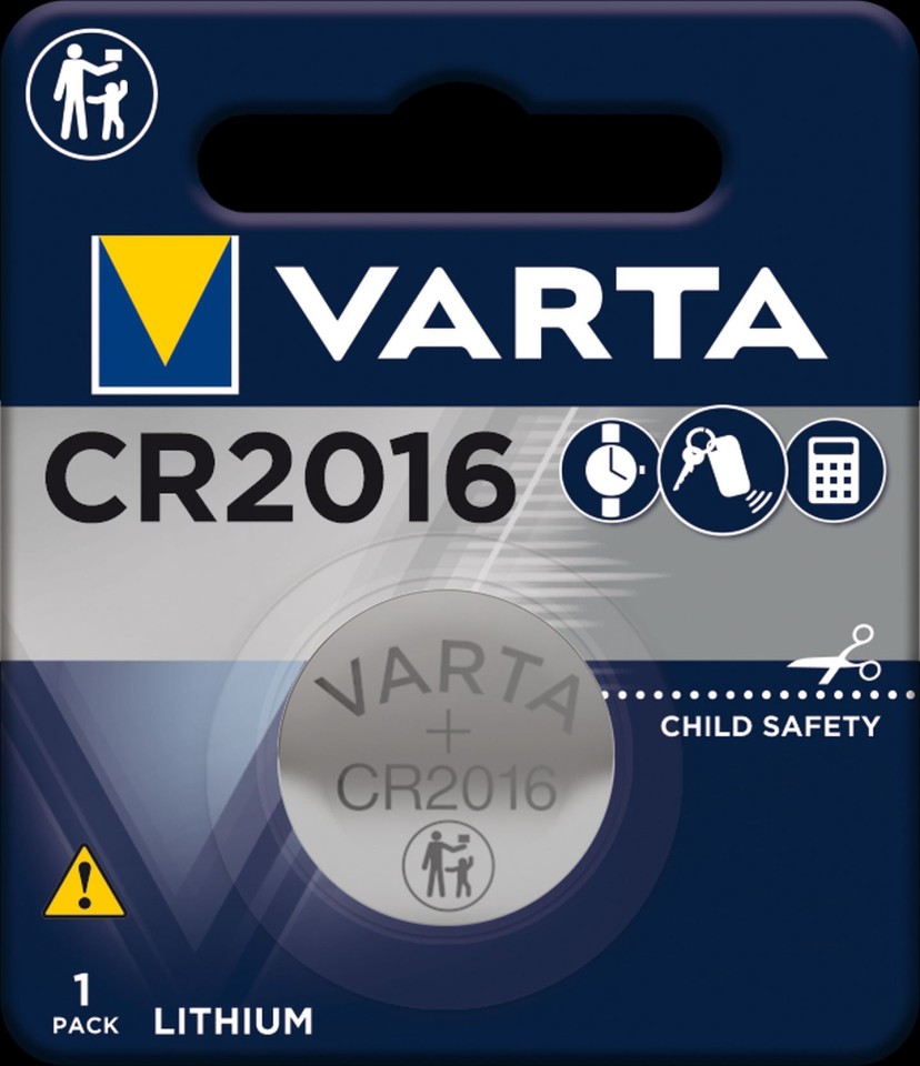 Varta CR2016 Battery Lithium Coin 3V Pack 1