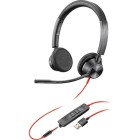 Poly Plantronics Blackwire 3325 MS Stereo USB Type A and 3.5mm Over the Head Wired Headset image