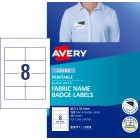 Avery Fabric Name Badge Labels for Laser Printers, 86.5 x 55.5 mm, 120 Labels (959171 / L7418) image