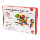 Edx Junior Rainbow Pebbles Activity Set 36 Pcs 8 Activity Cards 3 Shapes 6 Colours image