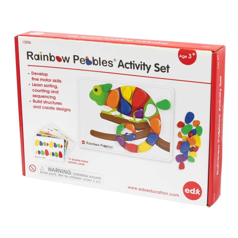 EDX Rainbow Pebbles Junior Activity Set 6 Colours Pack 36
