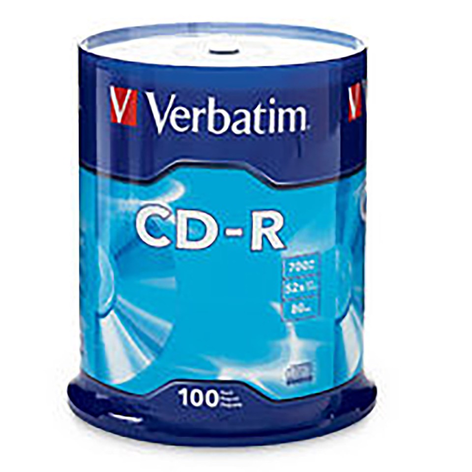 Verbatim CD-R Discs 52X 700MB Spindle 100