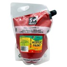 Five Star Paint Acrylic Nzacryl 1.5 Litre Pouch Cool Red image