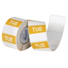 Avery Tuesday Day Labels, 40 x 40mm, Yellow/White, 500 Labels (937337) image